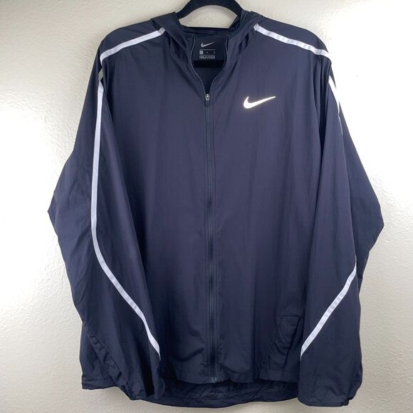 Nike Impossibly Light Jacket Mens L Windbreaker Full Zip Hooded Run Reflective - Picture 1 of 7